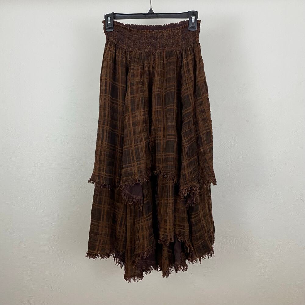 FP One - Free People Averie Maxi Skirt - Brown Combo - XS - Picture 4 of 10